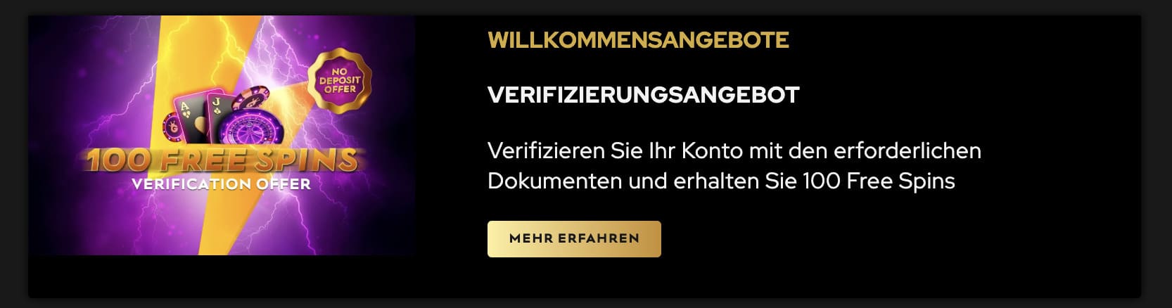 Willkommensbonusangebot